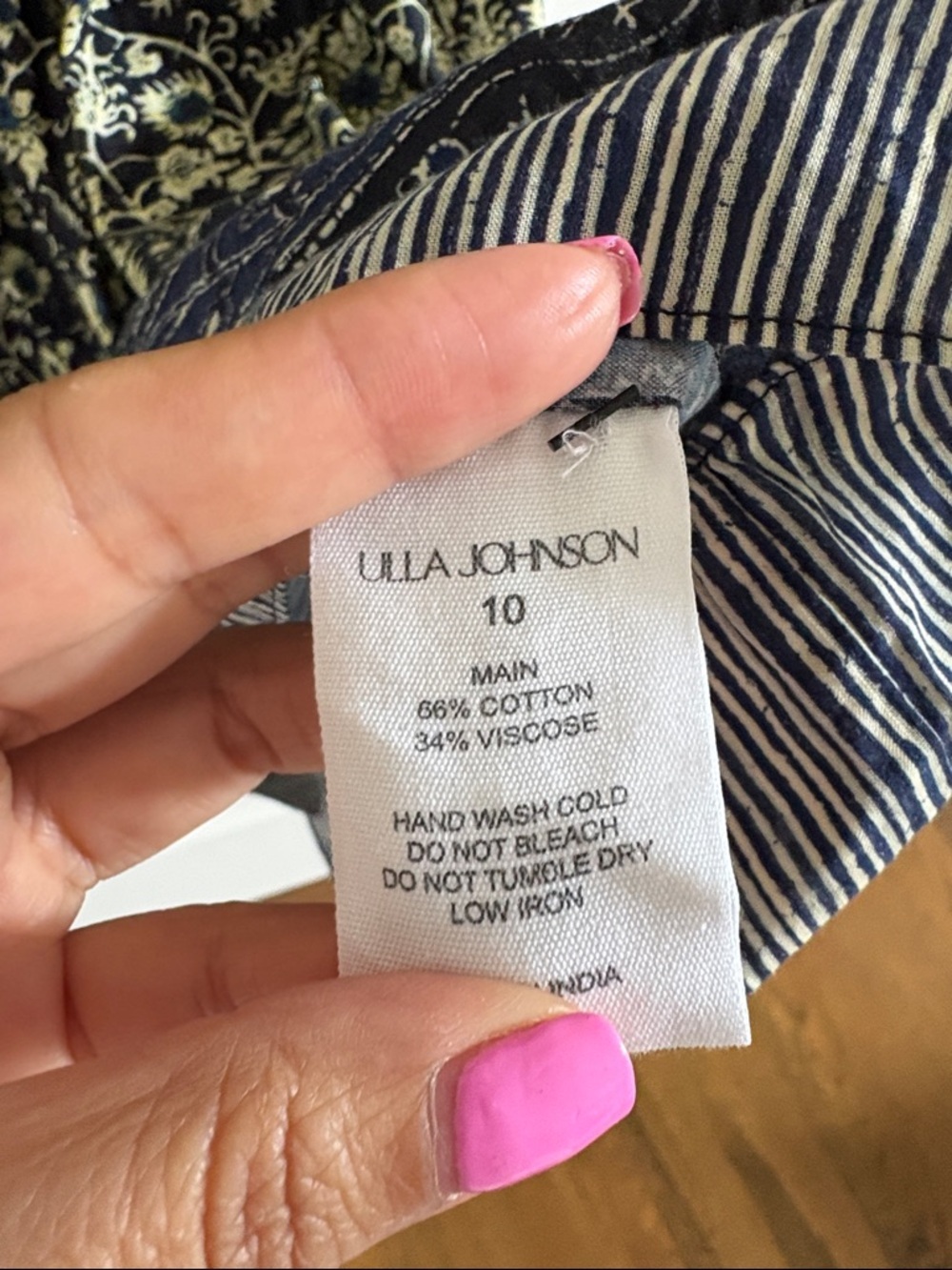 Ulla Johnson Lyria Floral Cotton Blend Midi Dress size 10 - Picture 4 of 5